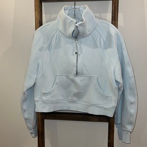 Lululemon Scuba Funnel-neck Half Zip in light blue